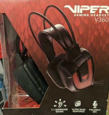 Patriot PV3607UMLK Viper V360 Virtual Surround Headset