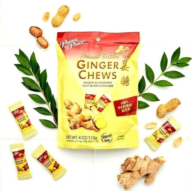 Prince of Peace Ginger Chews Peanut Butter 4 Oz Bag 235604 OC for sale