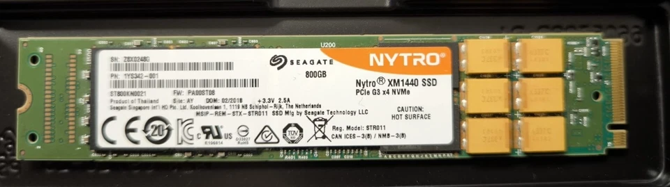 800GB M.2 SSD Nytro XM1440 PCIe SEAGATE 110mm Power-off Protection FW: PA00ST08