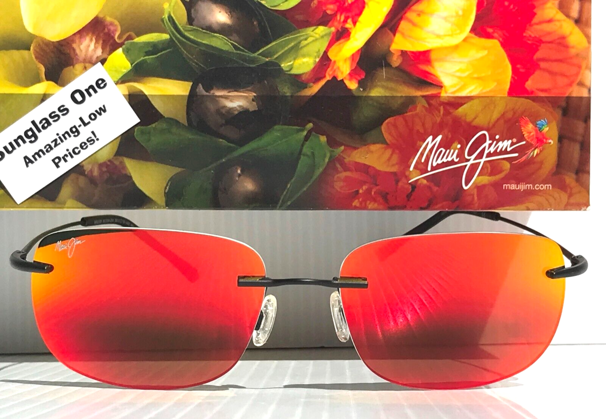 NEW Maui Jim OHAI Matte Black POLARIZED Hawaii Lava Lens Sunglass