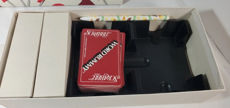 Juego de mesa original vintage Scrabble Word Rummy 1987 Selchow & Righter Foto 3 de 4