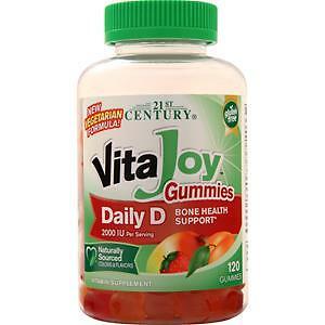 21St Century Vitajoy Daily D Gummies, Peach, Mango And Strawberry, 120 Count (740985276228)