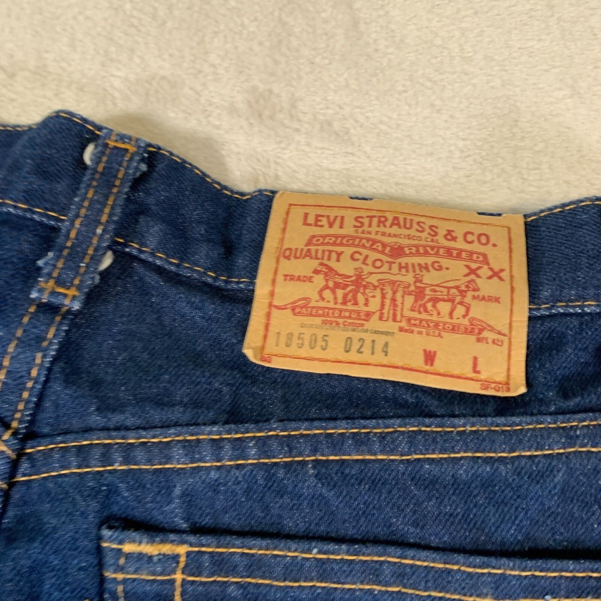 Levi's 18505-0214 Jeans 30x36 Blue Vintage 80s High Rise