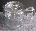 Vntg Pyrex Blue Flameware 9 Cup Glass Coffee Pot Percolator 7759B Complete EUC