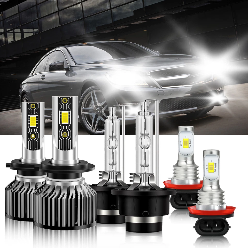 LED HID Headlight Bulb Fog light H7 D2S H11 For Mercedes-Benz CL63 AMG 2008-2008 - Image 2 of 4