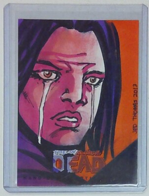 WALKING DEAD COMIC SKETCH CARDS SET 2: LACEY GREENE ARTIST JED THOMAS JT08