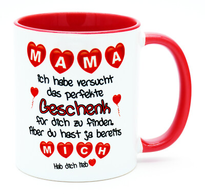 Mama Tasse Herz Geschenk Mutter Valentinstag Hab dich Lieb beste Mutter Tochter