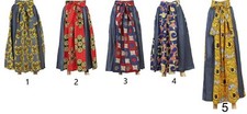 New fashion jean printed African Dashiki long maxi Ankara skirts with pockets