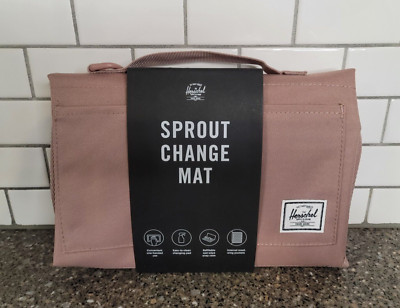 NIP! Herschel Supply Co Baby Sprout Change Mat & Wipe Container-Ash Rose