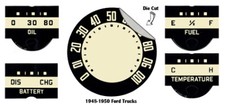 1948 1949 1950 Ford F-1 Truck Gauge Resto Set Flathead Sticker Decal Pickup F1