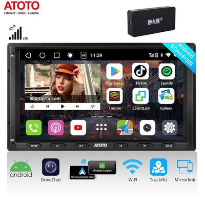 ATOTO S8MS DBA+ 7'' Android 4G+32G Autoradio 8Core GPS Navi 4G LTE ChatGPT-AI DAB