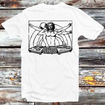 Lustiges 80er T-Shirt DJ DaVinci Weird Graphic Record B537