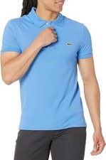 Lacoste Men's Short Sleeve Classic Pique Polo Shirt, Bellflower Blue, SLIM FIT