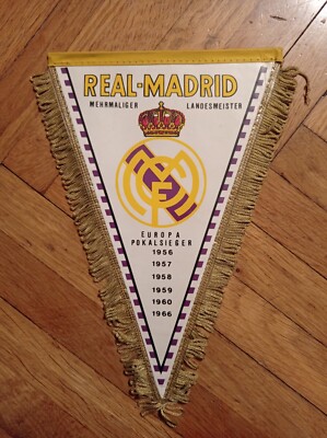 Real Madrid European Cup Champions League Vintage Pennant Wimpel