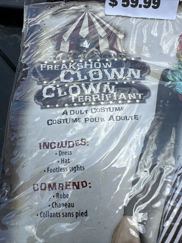 Fun World Freak Show Punky Carnival Clown 3pc Women Costume Size S/M 2-8 - Image 2 of 3