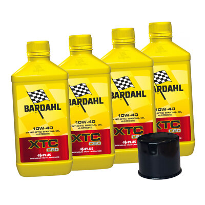 Mf1774 - Maintenance Kit 4 Lt Oil Bardahl Xtc C60 10w40 Filter Suzuki Triumph