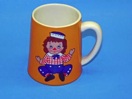 Taza de café de cerámica Raggedy Andy 1971 taza Bobbs-Merrill Co Japón té Ann - Imagen 1 de 4