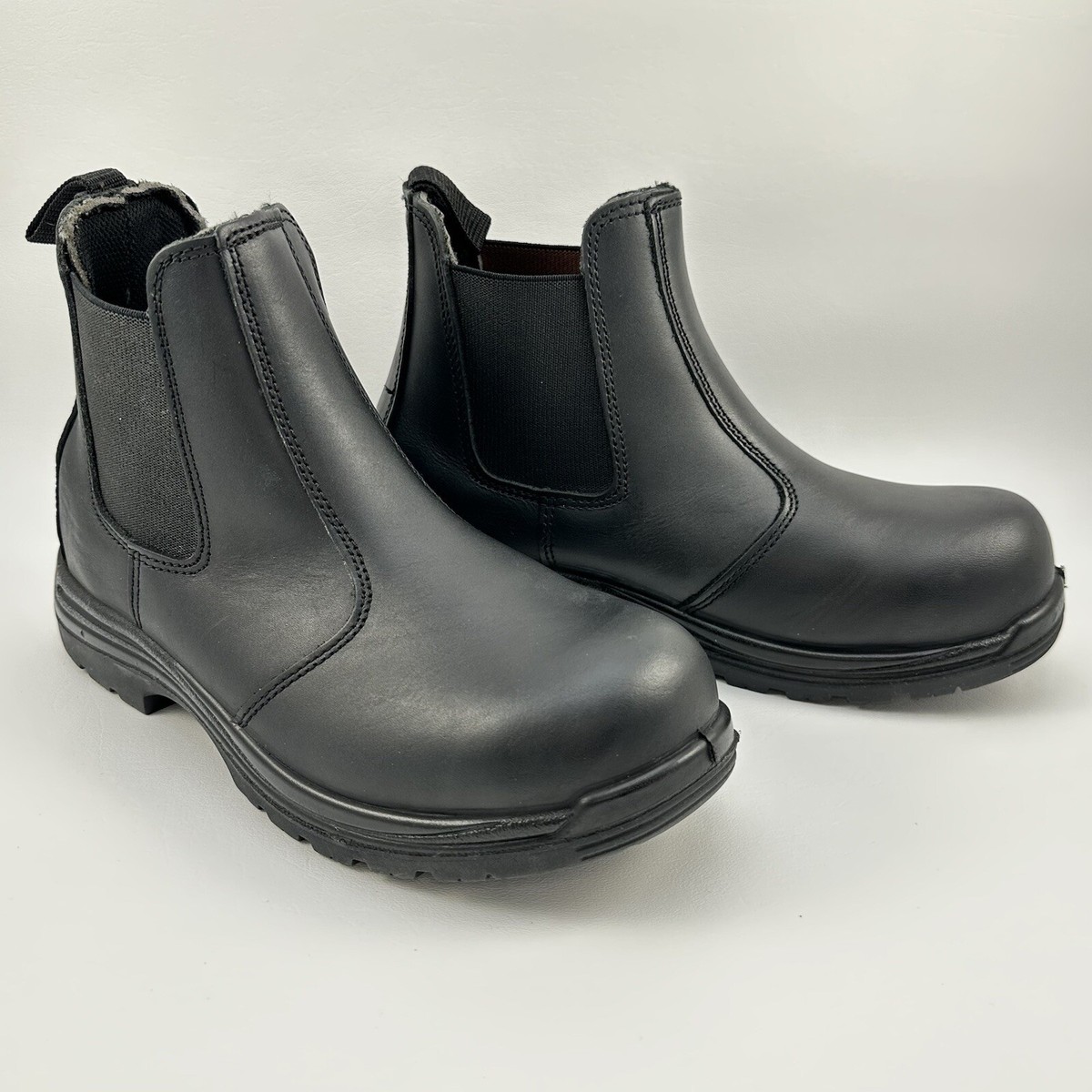 Avenger Foreman Chelsea Safety Black Leather Boot Composite 