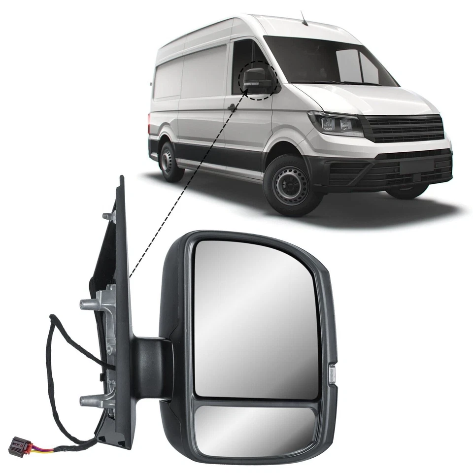 Außenspiegel Rechts Spiegel Elektrisch und Beheizbar Für VW Crafter Man TGE 17- - Bild 3 von 4