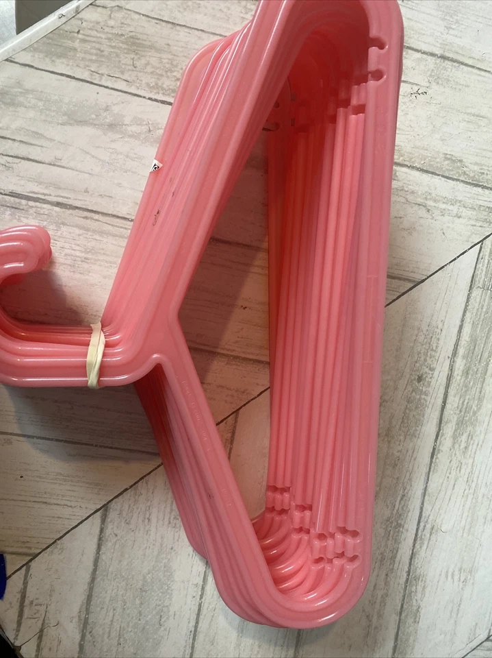 "Lote de 19 perchas IKEA BAGIS niños jóvenes niños plástico color rosa 12""" Foto 3 de 4