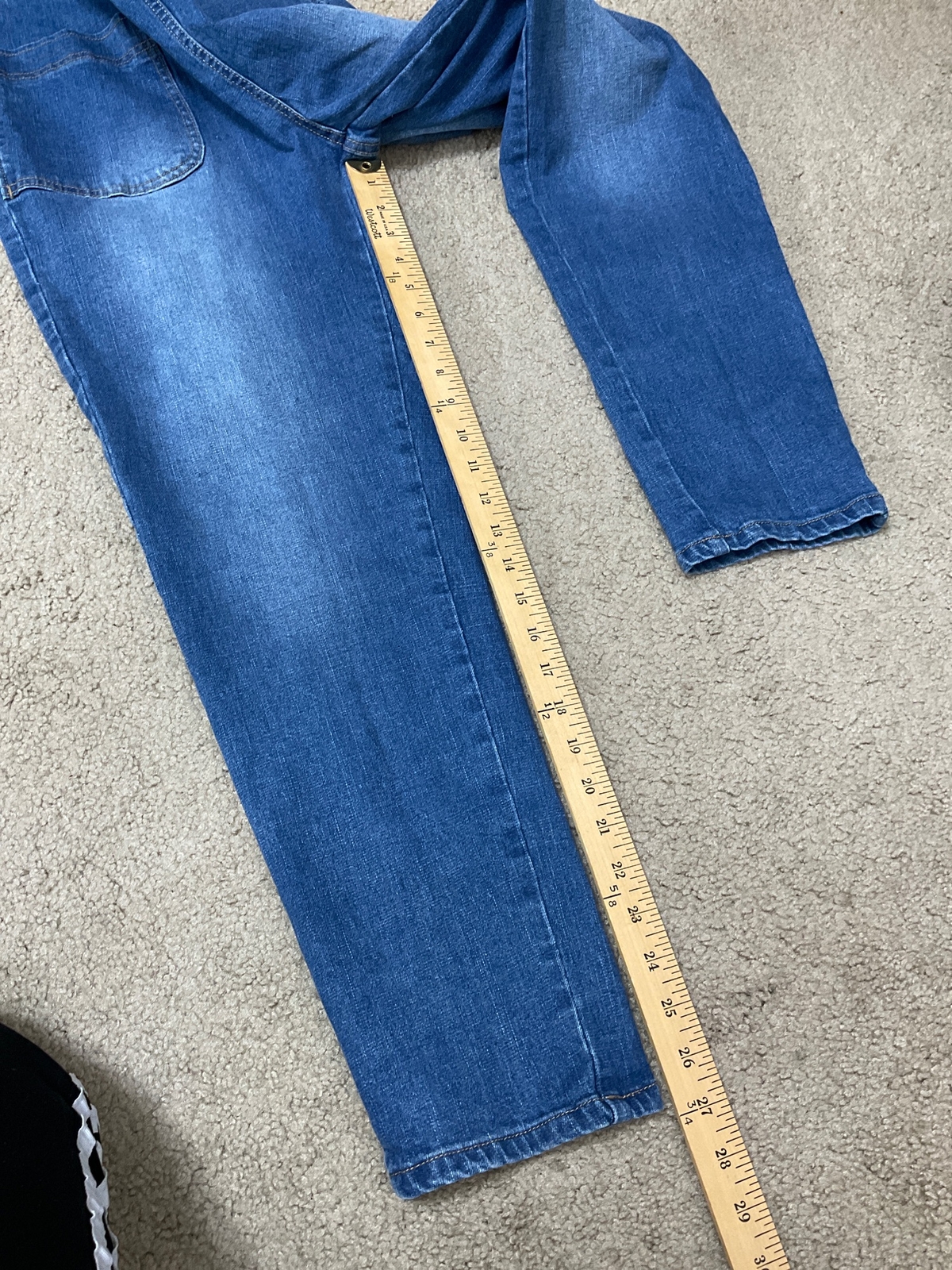 Womens Small Blue Denim Overalls Dungarees Distressed Faded Wash Patch Pockets image 8