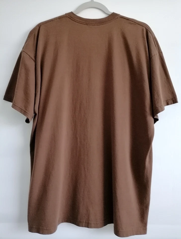 Camiseta deportiva vintage sin hilo para hombre marrón manga corta gráfica 2XL hecha en EE. UU. Foto 2 de 4