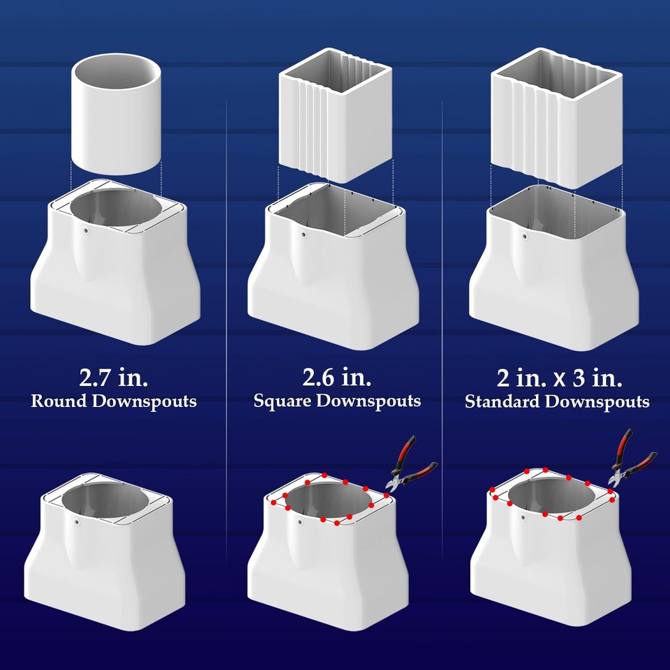 Rain Barrel Diverter Kit, Rainwater Collection System Fits for 2x3