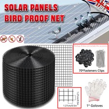 100ft Solar Panel Wire Mesh Roll Kit Pigeon Bird Proofing Guard Fasteners Kit UK