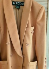 Escada By Margaretha Ley Tangerine Wool Blazer Size 38
