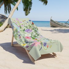 Cottagecore Floral Large Beach Towel