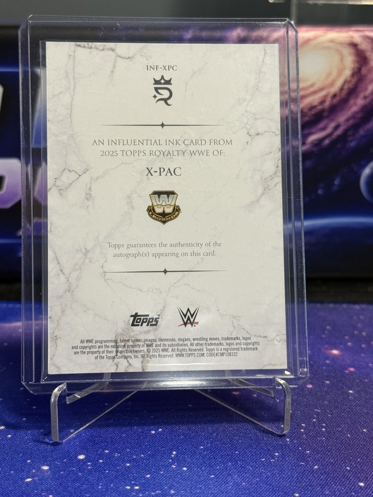 2025 WWE Topps Royalty X-PAC Influential Ink On Card Auto /99 view 2