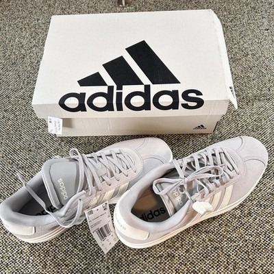 Adidas VL Court Bold Women 11 Grey Suede Platform Skate Shoes IF9784