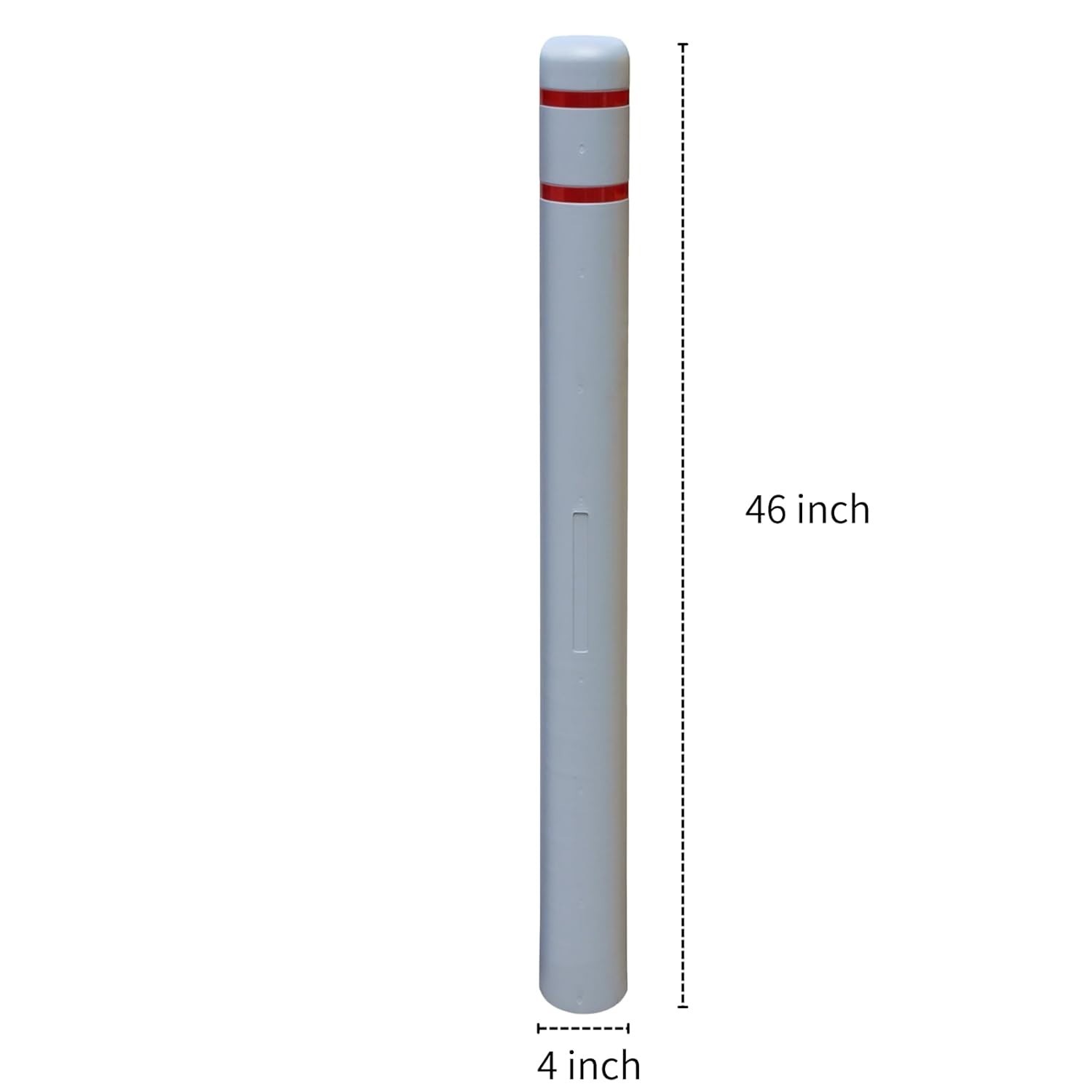 GREY Heavy Duty Bollard Cover 4-7" DIA 46/52" Weather Resistant Anti-Collision