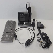 Plantronics WH350 Wireless Headset w/ W02 DECT 6.0 Base & Power Adapter