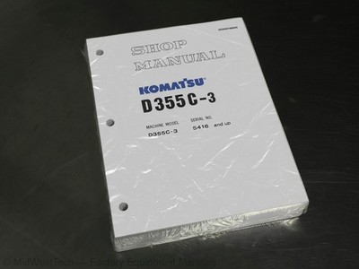 Komatsu D355C-3 Bulldozer Service Manual Repair Shop Book