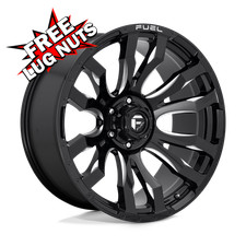 1pc Fuel D673 Blitz 17x9 5x127 Black Milled -12mm Wheel Rim 17 Inch
