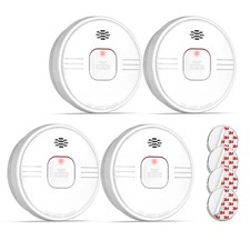 Smoke Alarm 10-Year Battery Fire Detector EN14604 Certified Mute & Auto Check