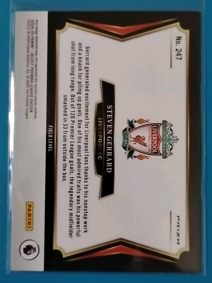 2024-25 Panini Select Premier League Pink Ice #247 Steven Gerrard