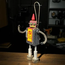 Kent Greenbaum Rusty Nut Robot A134 DINGLE Zany Found Object Assemblage Folk Art