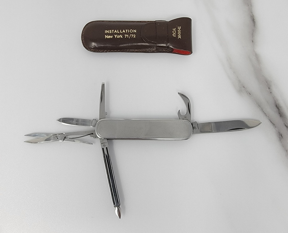 Dreizack Solingen multi-tools are the stuff of German cutlery legend — pre-war craftsmanship with a built-in sheath and case that most collectors never find intact.