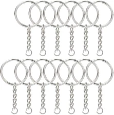 Split Keyrings Chain 50 Pcs 1 Inch/25Mm Silver Keychain Ring Key Chains Rings