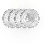 (Lot of 4) GSM Aztec Mayan Calendar 1 oz (4 x 1/4 oz) Silver Round