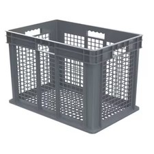 Akro-Mils 37616Grey Vented & Stackable Straight Wall Storage Container, 26.6