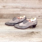 $695 Neiman Marcus GRAVATI Women's 8 M Suede Oxford 4269 Grey * add $15 Trees — photo 8