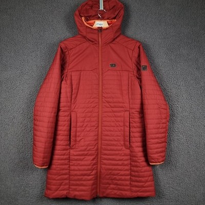 JACK WOLFSKIN Jacket Womens UK 12 14 Red Clarenville Insulated Coat Puffer Parka