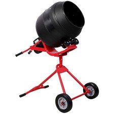 4 Cu Ft Electric Concrete Mixer, Heavy Duty 110V w/ Poly Drum, ETL Certified