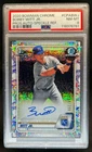 2020 Bowman Bobby Witt Jr. Chrome Prospect Auto Speckle Refractor #84/299 PSA 8