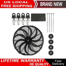 2320m³/h 16" Electric Radiator Fan 160W 12V Slim Push Pull Universal Racing