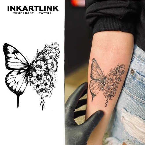 INKARTLINK Butterfly Temporary Tattoo,Lasts To 15 Days New Technology Magic - product listing photo