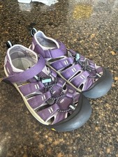 Kids Purple KEEN Sport Sandals Size 3 Youth Hook And Loop Rubber Hiking Shoes